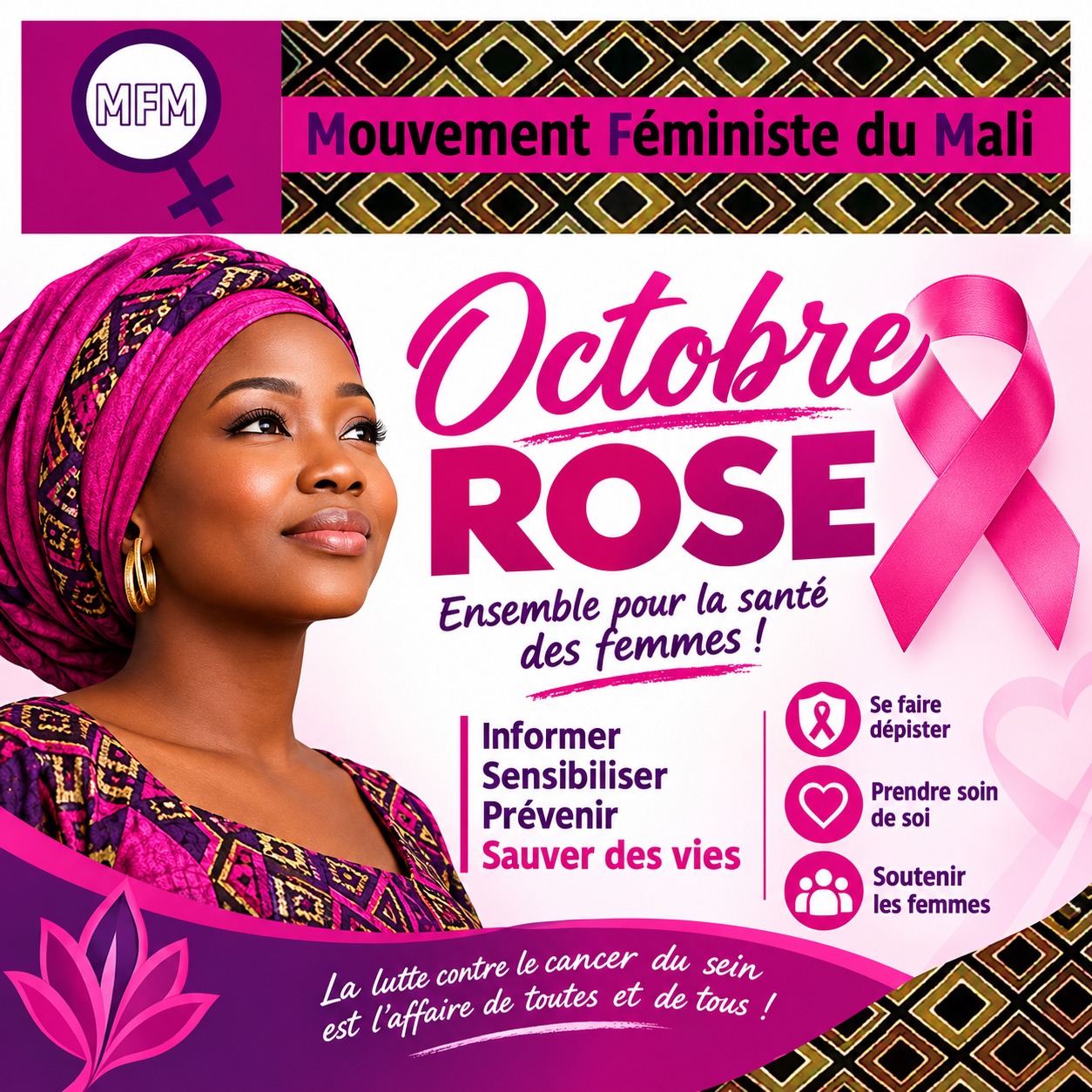 OCTOBRE ROSE: ENSEMBLE POUR LE DÉPISTAGE